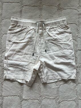 Onia Cream Flat Front Men's Shorts